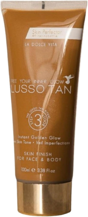 Lusso Tan Skin Perfector for Face & Body – 100ml | Organic, Vegan & Cruelty-Free | Instant Glow & Flawless Finish