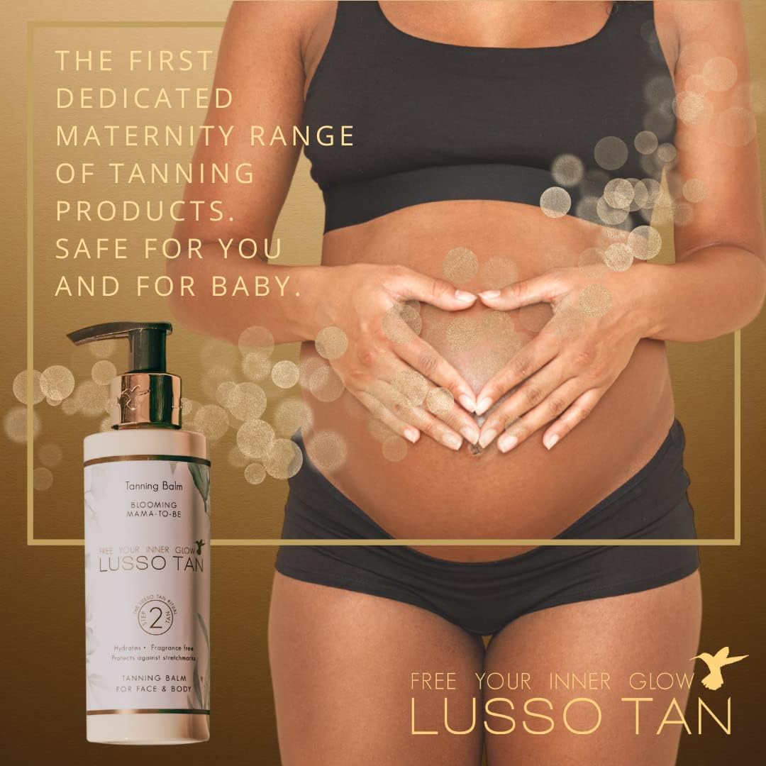 LUSSO TAN Mama-To-Be Tanning Pregnancy-Safe False For Face Body NEW 200ml VEGAN