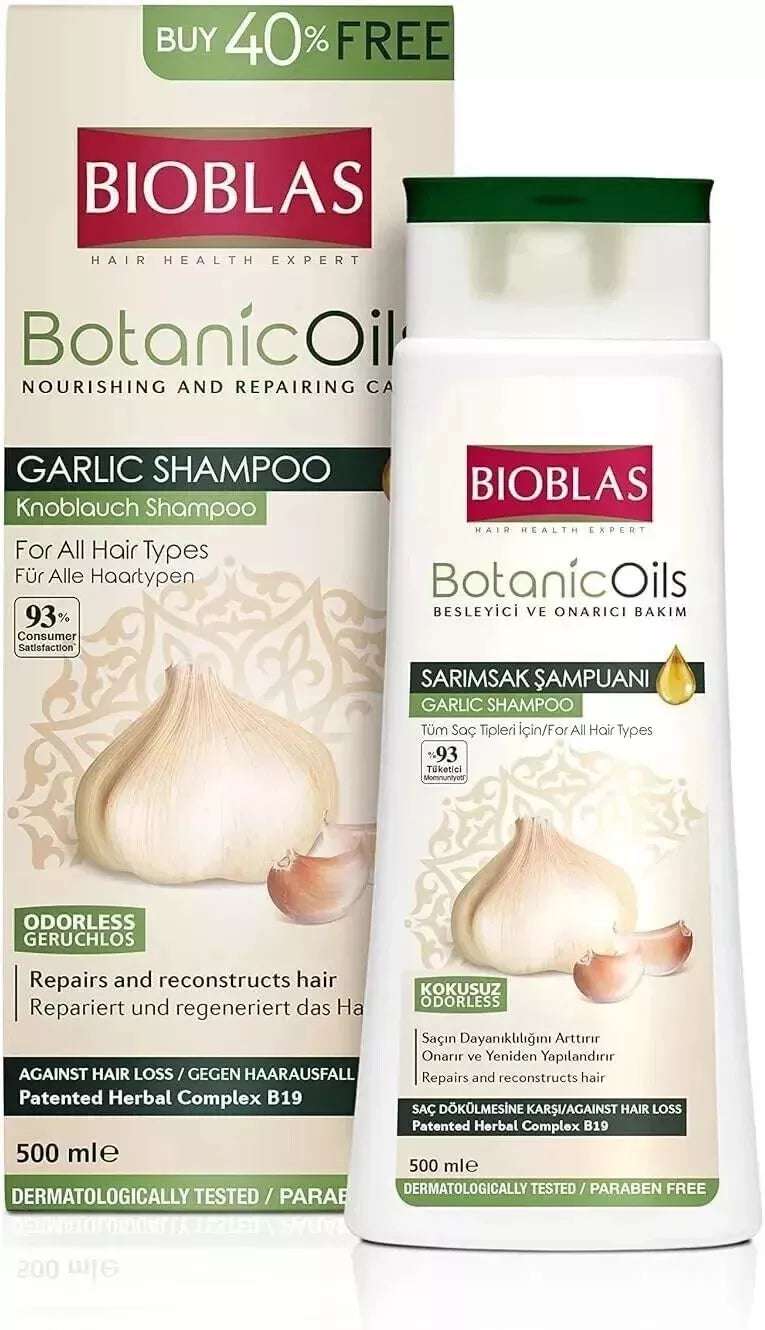 Garlic Shampoo 500 ml Bioblas, Odourless, Anti Hair Loss Women and Men